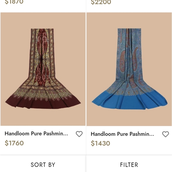 AHUJASONS! Luxury Pashmina! Dupatta black&gold block print sequins!! Deadstock - Picture 13 of 17